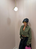 Polo con coulisse verde
