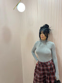 Dolcevita con manicotto grigio