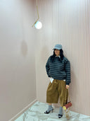 Felpa girocollo a righe