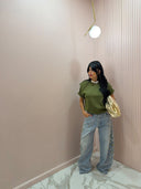 T-shirt spallina verde