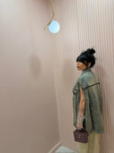 Gilet oversize denim beige