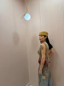 Canotta girocollo beige