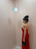 Dress con spacco red