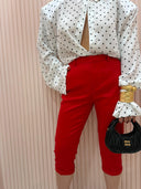 Panta/Leggings capri rosso