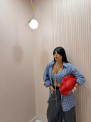 Camicia quadri bluette