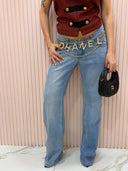Jeans lavaggio chiaro vita bassa