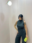 Coordinato Essential in lana grigio