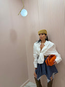 Camicia con spallina in cotone bianca