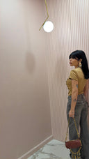 Maglia bottoni beige