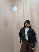 Bomber biker ecopelle