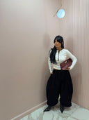 Pantalone ballon 7/8 nero