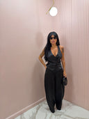 Gilet satin nero