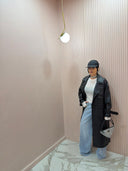 Trench maxi black ecopelle