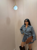Mini dress quadri blu back to school