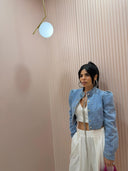 Giubbino cropped denim