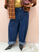 Jeans scuro extra lungo morbido