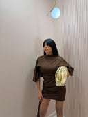 Mini dress lux marrone