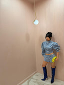 Coordinato polka dots denim