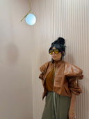 Giubbino ecopelle camel bottega mood