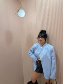 Blazer mood Zar* gessato cielo