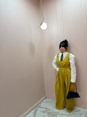 Jumpsuit senape con cintura