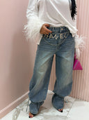 Jeans legato alla caviglia