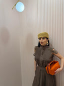 Coordinato in lino marrone