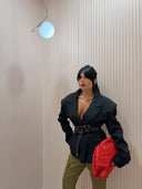 Blazer avvitato nero