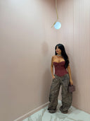 Jeans trasversal maculato