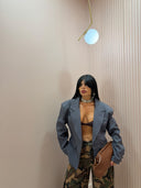 Blazer avvitato grigio