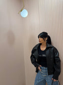 Biker bomber ecopelle black