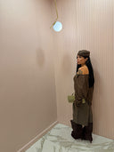 Maglia serafina oversize marrone