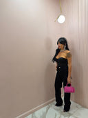 Jeans black skinny dettaglio Swarovski