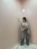 Shirt long sleeve over grigia