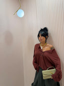 Maglia serafina oversize bordeaux
