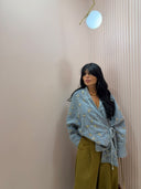 Kimono denim paillettes