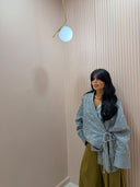 Kimono denim paillettes