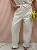 Jeans balloon con risvolto