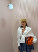 Camicia con spallina in cotone bianca