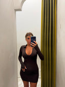 Dress marrone