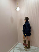 Giubbino dark denim oversize