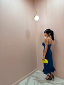Dress orlo sul fondo bluette