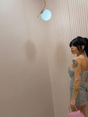 Mini dress Shine argento