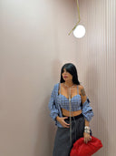 Camicia quadri bluette