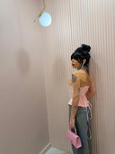Bustino satin pink