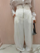 Pantalone bustier zip bianco