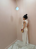 Gilet Corea in pizzo bianco