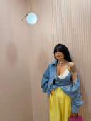 Camicia/dress denim and lace