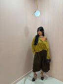 T-shirt oversize serafina senape/verde