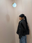 Biker bomber ecopelle black